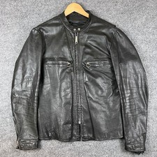 Vintage 70s Espirit Cafe Racer Leather Jacket...