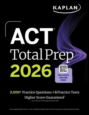 ACT Total Prep 2026: Includes 6 Full Length Tests, 2,000+ Practice Questions...