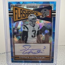 Stephen Gostkowski 2025 Panini Prizm #FLA-SGI Blue Ice Autograph /99