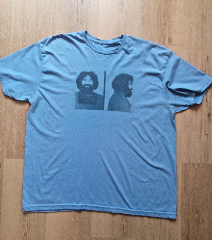Jerry Garcia Mugshot Busted Down on Bourbon Street Mens XXL T shirt