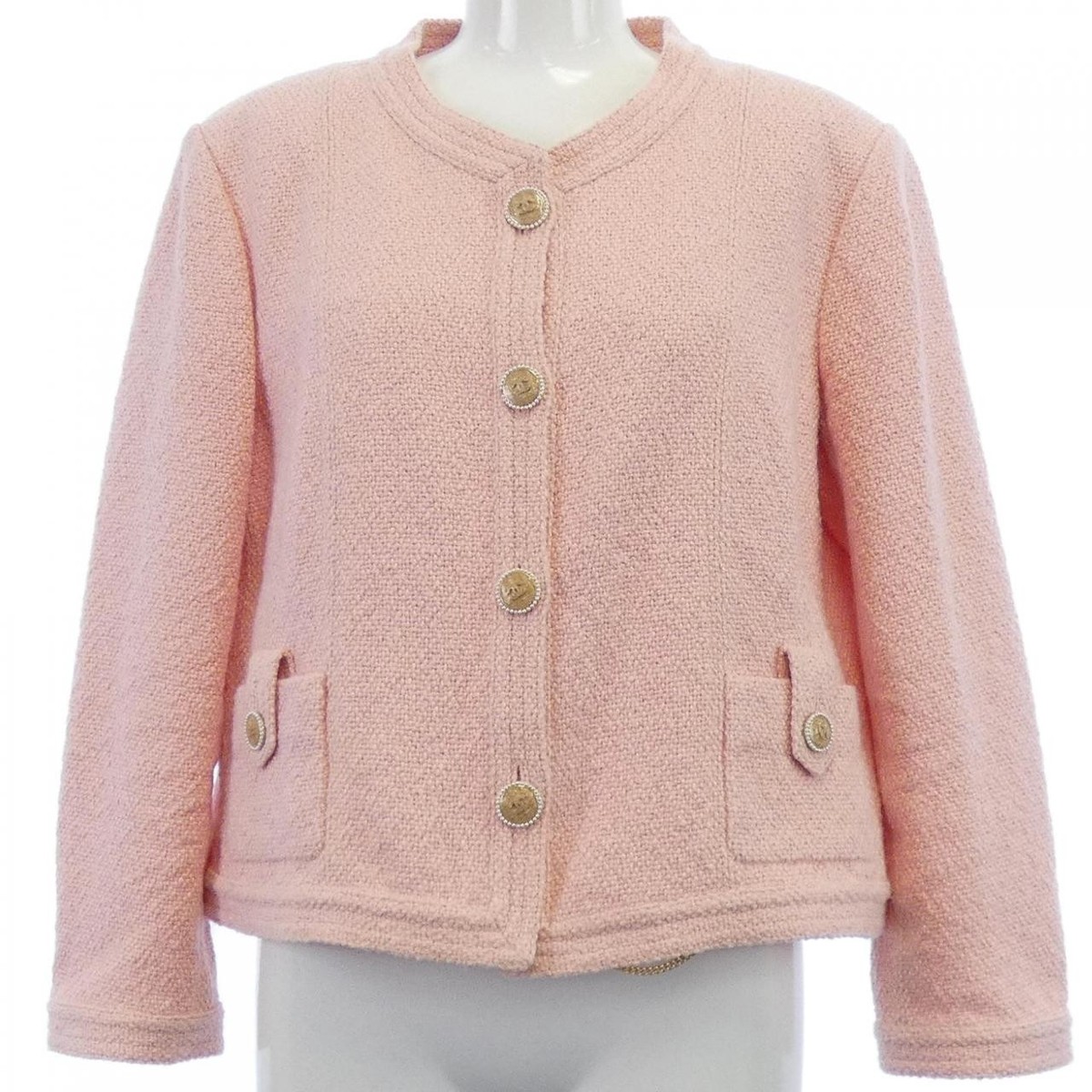 Authentic CHANEL P53061V39701 16C Collarless Jacket #241-003-962 