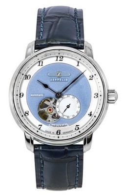 Zeppelin Friedrichshafen Leather Band Blue Dial Automatic Men's Watch 85663