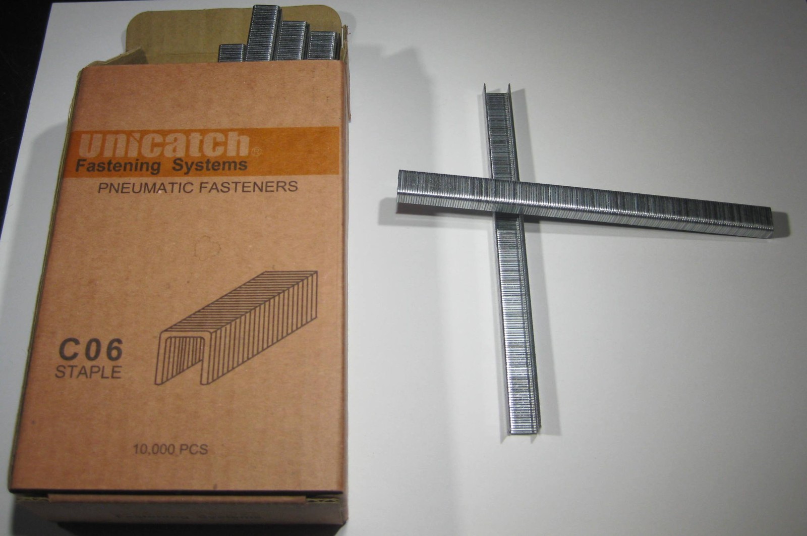 22 Ga 71 Series  3/8" Crown 1/4" Length Galvanized Fine Wire Staples 10,000 ct