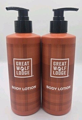 Lot of 2 Great Wolf Lodge Body Lotion Moisturizer Pump Bottle 10-12 Ounces