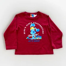Vintage Blue Clues Shirt Toddler 3T Nick Jr Construction Red Kids