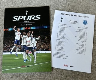 Tottenham Hotspur v Everton 24.5.26 Premier League Programme & Teamsheet