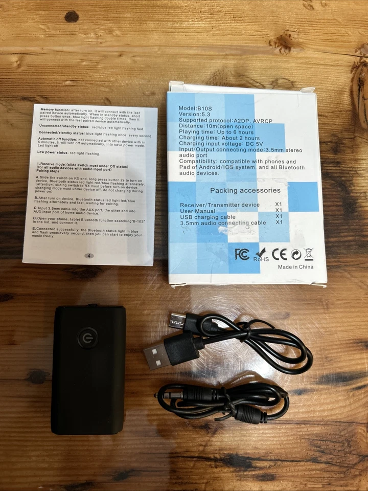 2in1 Wireless USB 4.2 Bluetooth Receiver TV, Music AUX Audio Transmitter 3.5mm  - Image 2 of 2