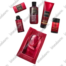 Bath & Body Works BOURBON Body Cream, Wash, Body Spray, Soap, Deodorant, Bag 6pc