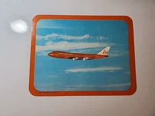 747 Braniff Airlines Place Orange Border Oversized Postcard