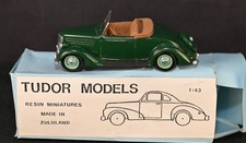 Rare Tudor Models 143 1936 Ford Green Cabriolet Resin Car Made In Zululand