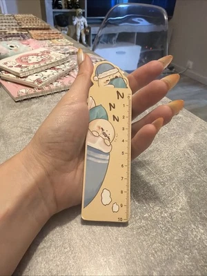 Marque-page règle phoque endormi kawaii 10 cm en carton - Photo 1/4