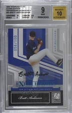 2007 Donruss Elite Extra Edition 58/100 Brett Anderson #95 BGS 9 MINT Auto 0h2x
