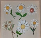 Lot of 6 Vintage Daisy Flower Brooch Pins Enamel Mixed Floral Costume Jewelry