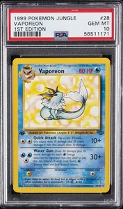 Vaporeon 28/64 1st Edition Jungle Non-Holo Rare Pokemon Card