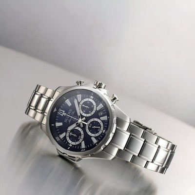 Bulova Marine Star Chronograph Herrenuhr 96B466 Blau