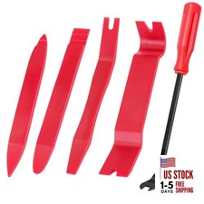  Auto Trim Removal Tool Set, 5pcs Plastic Pry Tool Kit, Auto Trim Tool, Red