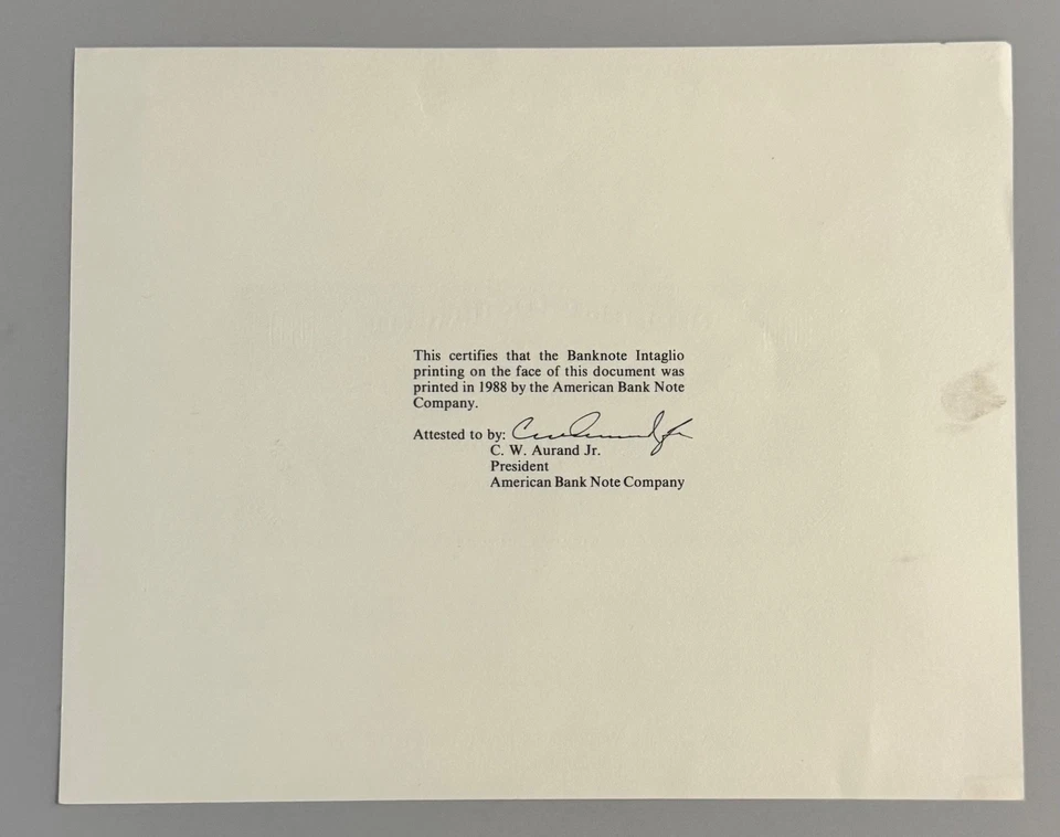 1988 American Bank Note Company 97th Anniversary Convention Ohio - Vignette - Image 2 of 2