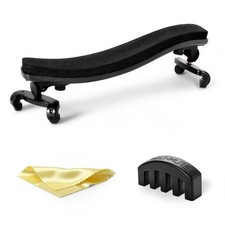 Ergonomic Violin Shoulder Rest 3/4 4/4 Adjustable w/ EVA Soft Pad Silicone Feet