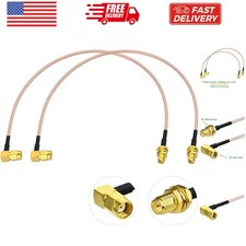 WiFi Antenna Extension Cable 2-Pack RP-SMA Male Right Angle to RP-SMA Female ...