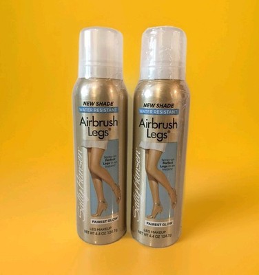   2 Bottles   Sally Hansen Airbrush Legs Spray Makeup 4.4 oz   FAIREST GLOW