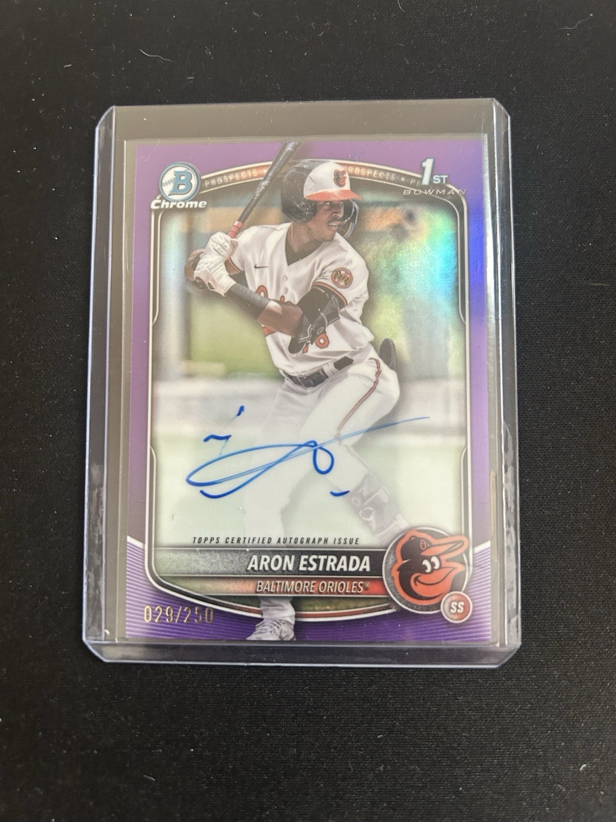2025 Bowman Aron Estrada Chrome Prospect Auto Purple Refractor /250 #CPA-AES