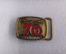 Snap On 70th Anniversary Belt Buckle - Small - Solid Brass - USA - Excellent