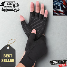 Copper Arthritis Compression Gloves Hand Support Pain Relief Joint Self Care