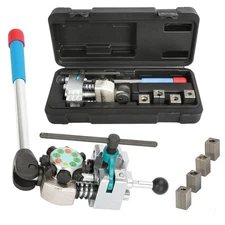 Brake Line Flaring Tool Kit 45° Single Double Flares 3/16" to 3/8" Copper Tube