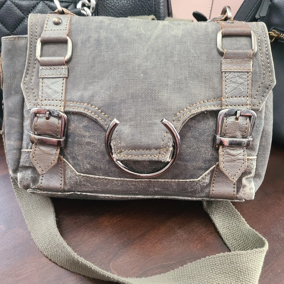 Womens Purse Handbag Lot of 4 Black Pink Gray Canvas Crossbody Sanoma C Klein - Image 2 of 4