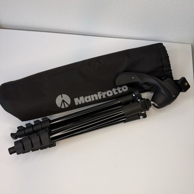 Manfrotto Compact Action MKCOMPACTACN-BK Tripod w/ Phone Mount Bag