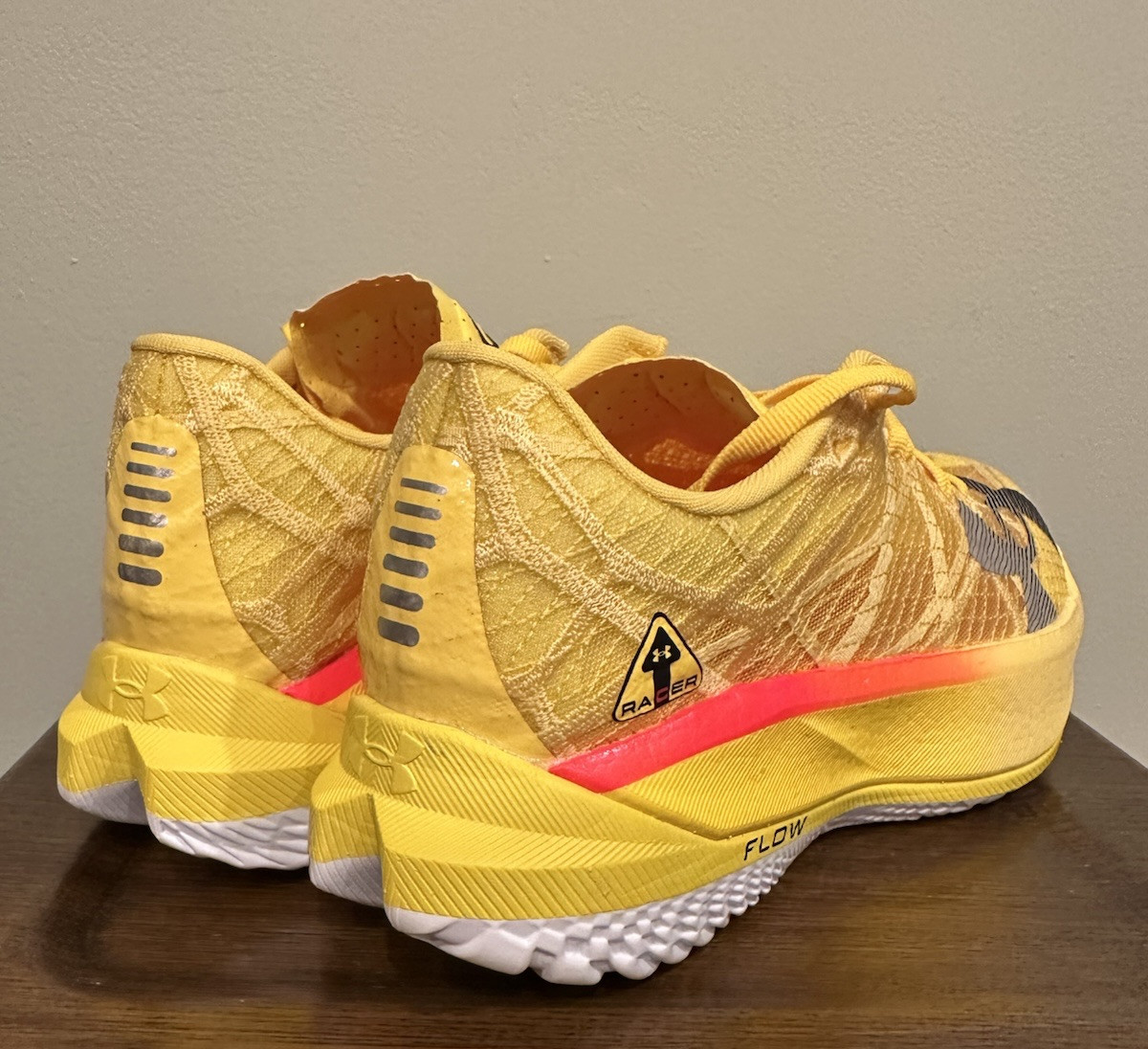 Rare Under Armour Flow Velociti Elite 2 Streetcar Taxi Yellow Red Men\'s US 8 Under Armour Flow Velociti Elite 2  main image 2