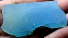 Untreated 124.15 Ct Natural Chalcedony Deep - Blue Translucent Superb Rough Slab