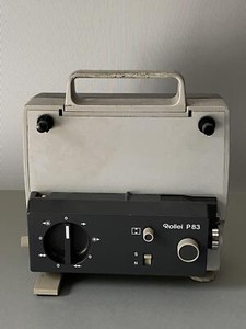 ROLLEI P 83 Dual 8  Super8 Projektor Filmabspielgerät 1969/1970 Lampe defekt