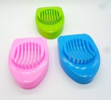 1 X Egg Slicer Stainless Steel Boiled Eggs Cutter Slice Wedges Slices Rnd Colour
