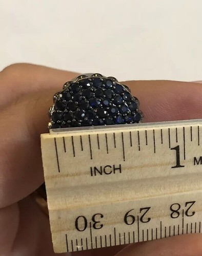EFFY Silver Ring Size 6.5 Blue Sapphire 2.87ct, Round Shape Brand New With Tags - Picture 6 of 6