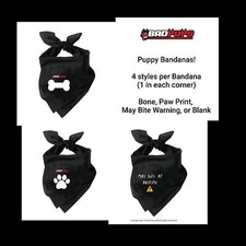 BadPups Puppy Play Multi-Corner Design Bandana Black
