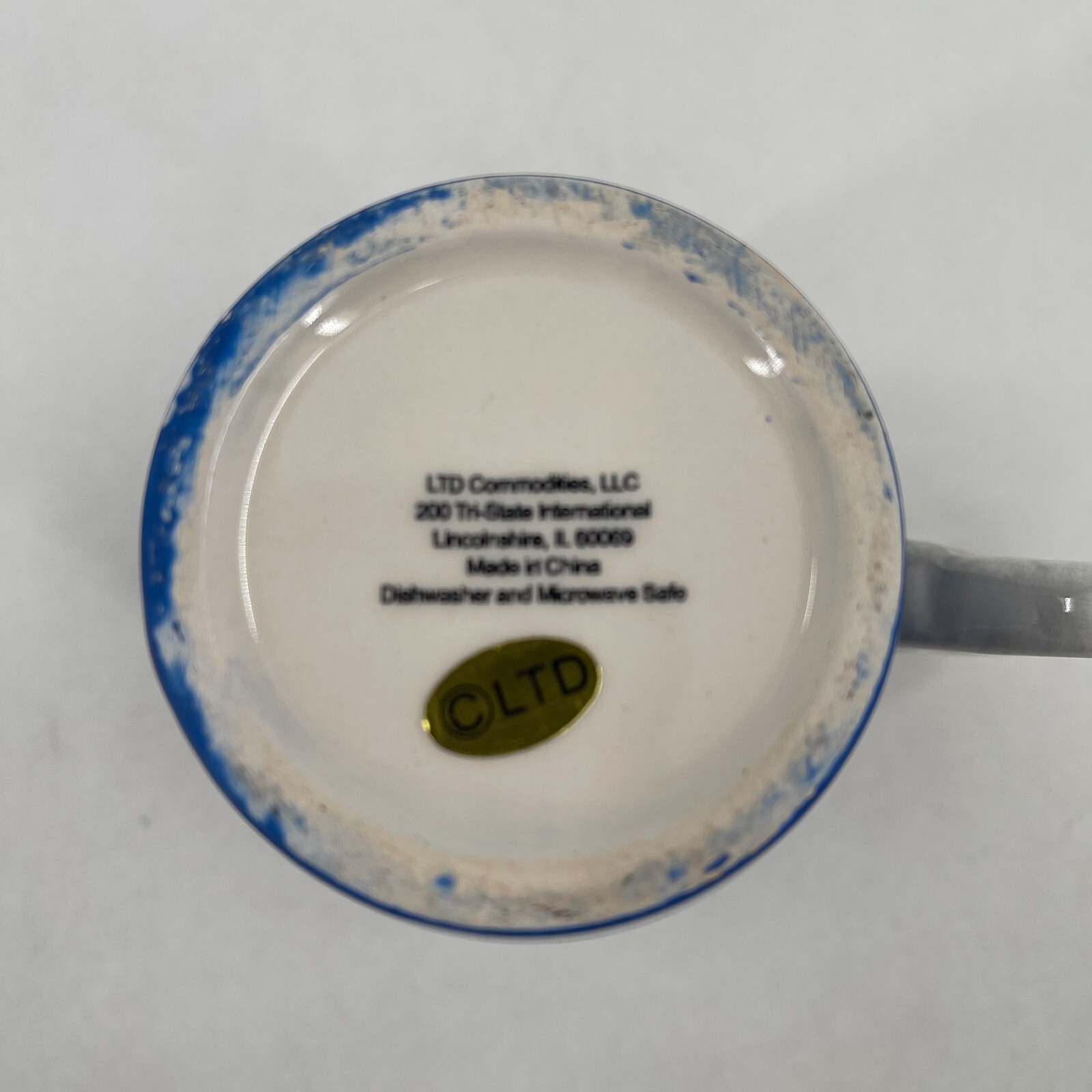 LTD Commodities Blue Police Handcuff Handle Ceramic Tall Coffee Tea Cup