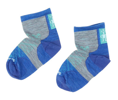 Smartwool L103031 Womens Grey/Blue Cycle Zero Cushion Ankle Socks Size S