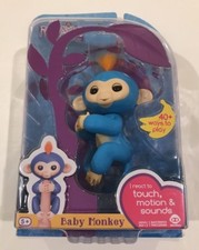 NEW WowWee Fingerlings Boris Baby Monkey Interactive Toy - Blue