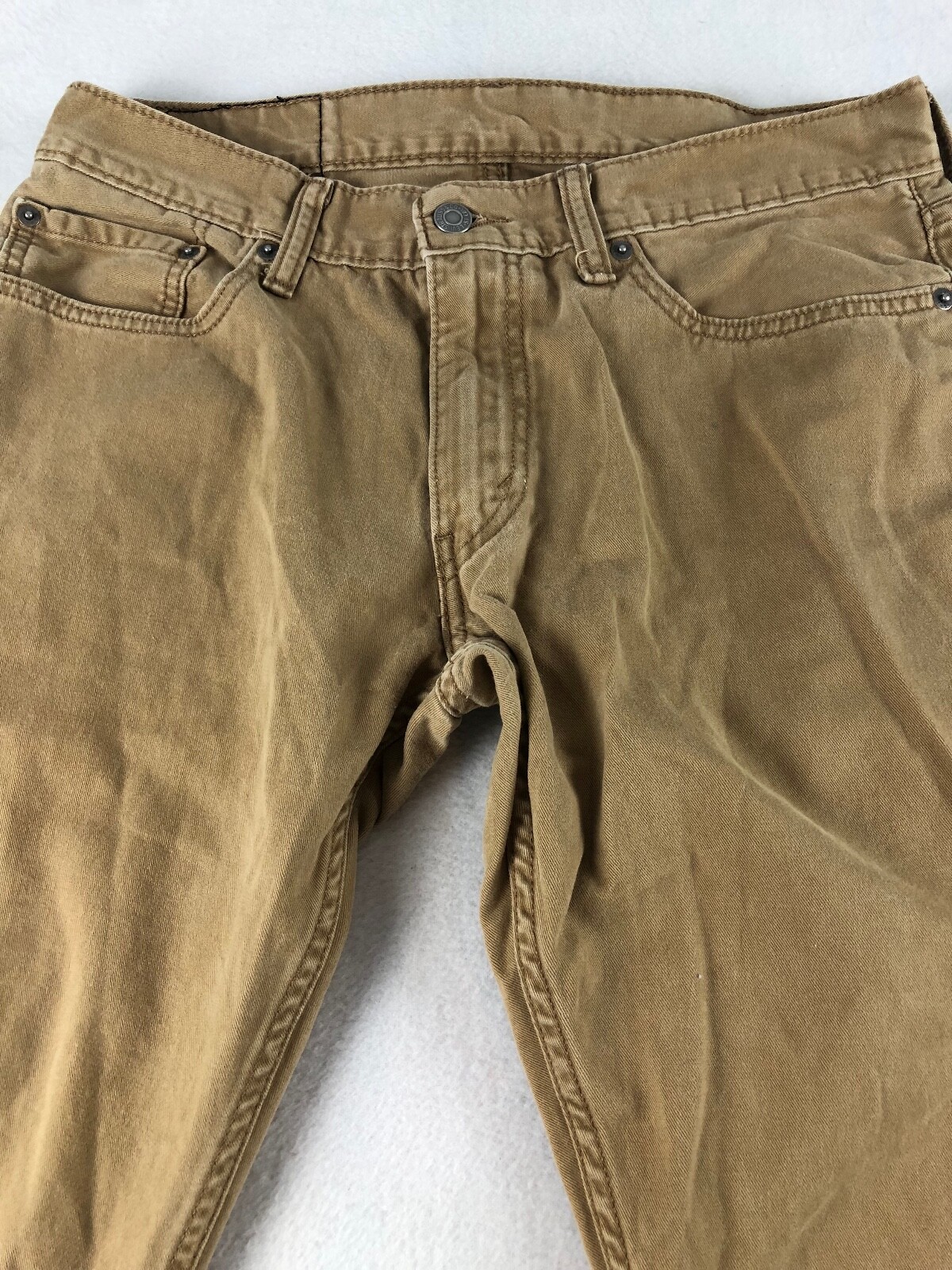 Levis 514 Jeans Mens 32x32 Khaki Beige Straight Denim… Gem