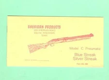 Sheridan Model C Silver Streak and Blue Streak fac owner's manual Reproduction