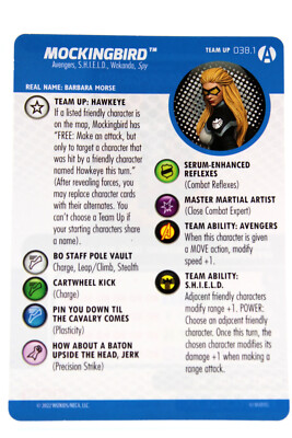 HeroClix - #038.1 Mockingbird - Team Up Card - Avengers Forever
