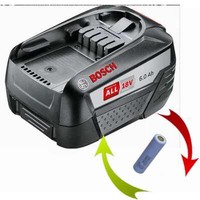 Reparatur Zellentausch FüR Bosch Diy Akku Pba 6,0 Ah 18V 1600A00DD7