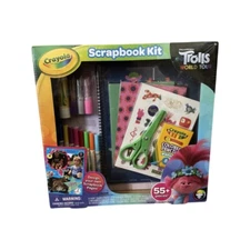 Crayola Scrapbook Kit with Dreamworks - Trolls World Tour - 55 + Pieces - New  