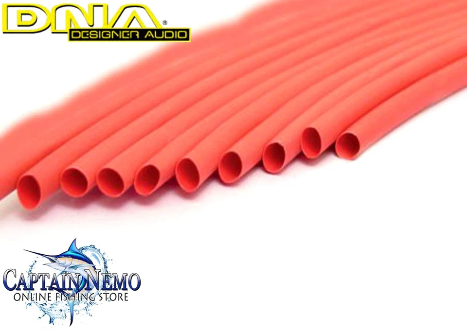DNA Heat Shrink 10pce X 30cm Heatshrink Tubing 8mm Diameter Colour Red WAH108