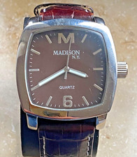 Madison New York Herren Armband Uhr, Base Metal Bezel