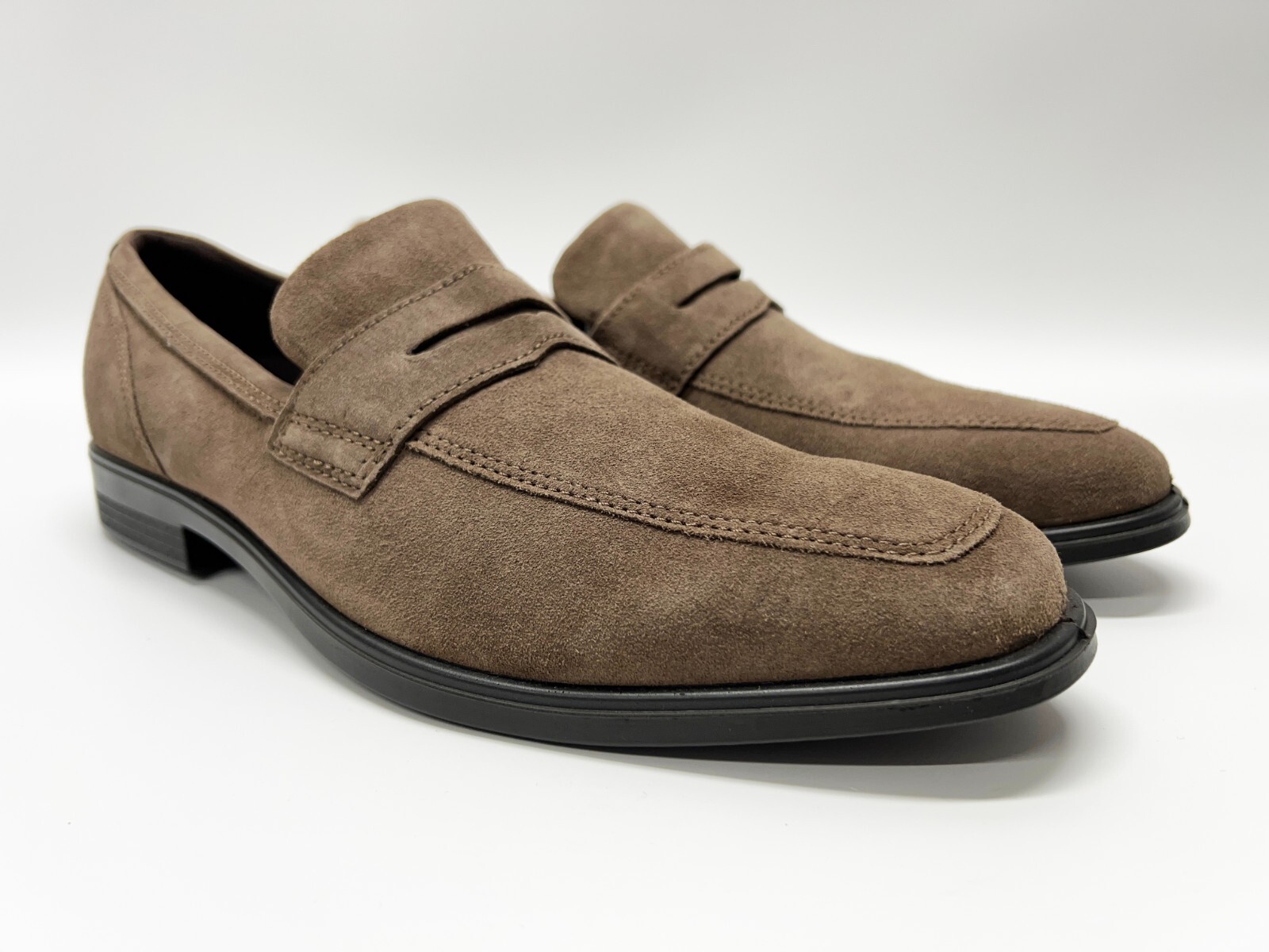 Ecco Suede Beige Mens Moccasin Shoes - Size UK 12.5 - New Marked RRP = £159.00 image 2