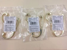 LOT OF 3 MINTCRAFT 427-3785 POLISHED BRASS FINISH COAT & HAT HOOK 5"