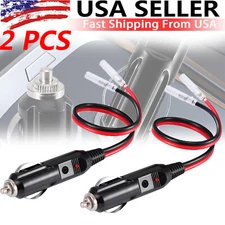 12V/24V Car Cigarette Lighter Charger Cable Male Socket Plug Connector Adapter