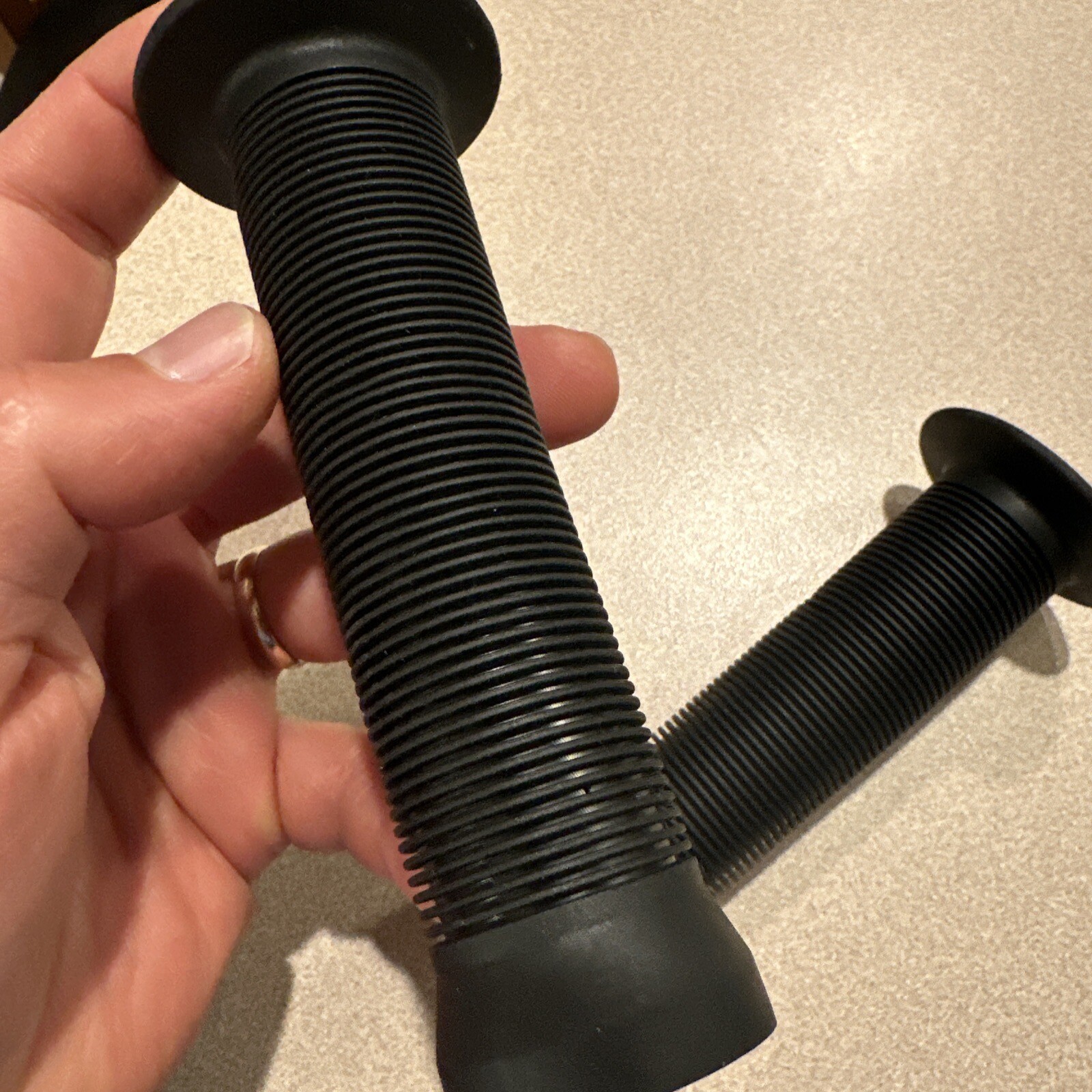 Bike Bicycle Handle Bar Grips, Rubber, Black